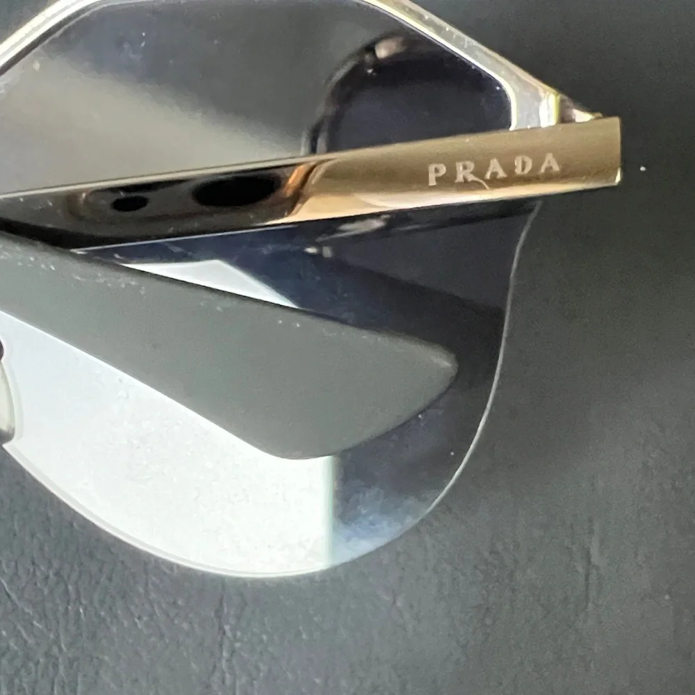 Prada Womens Sunglasses PR64TS Round Metal Frame 66mm Authentic
